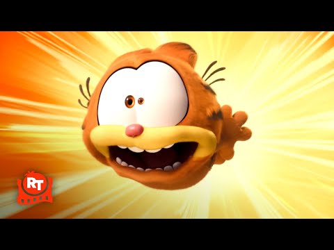 The Garfield Movie (2024) - Hilarious Train Jump Scene
