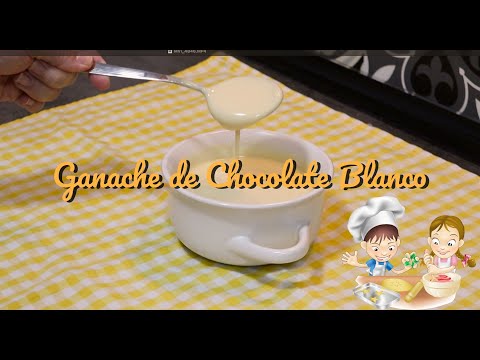 Como hacer una cobertura y relleno de chocolate blanco para tus postres, un delicioso ganache 😋😋😋😋😋😋