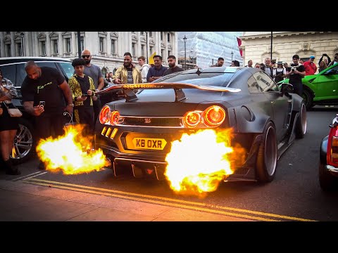 CRAZY Nissan GTR stole the show at car meet in Central London!!!