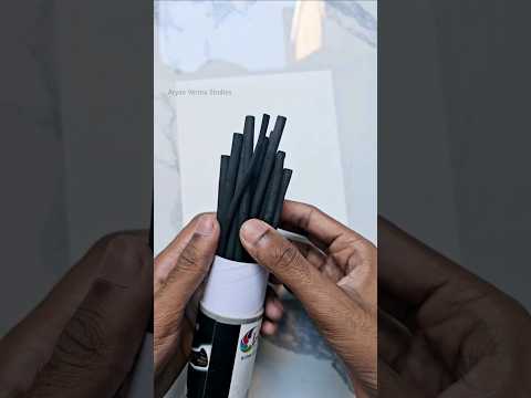 Drawing with charcoal sticks : tutorial #shorts