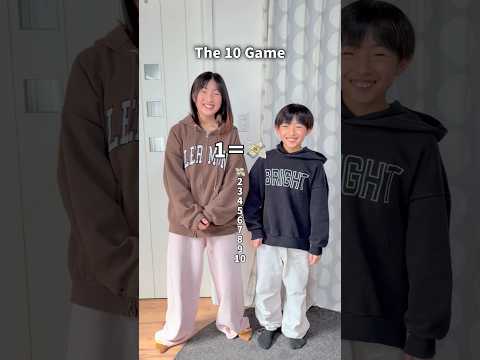 姉弟で10ゲームが面白すぎ🤣でも難しすぎー🤣The 10 Game🤟#shorts