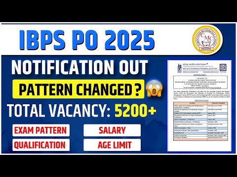IBPS PO Notification 2025 | IBPS PO NOTIFICATION | Age, Syllabus, Salary, Vacancy