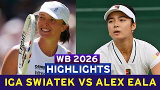 Iga Swiatek Vs Alexandra Eala - highlights Wimbledon 2026 First Set Half