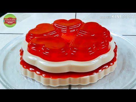 Postre fácil - Gelatina de corazón 💕Sobremesa  /Cocina con Jenny