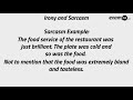 Irony and Sarcasm in Writing