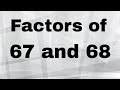 Factors and Prime Factorization of 68
