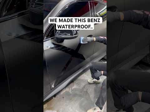We Made This Mercedes Waterproof..๐ง #mercedesbenz #mercedesbenz #benz #ceramiccoating #shorts #wrap
