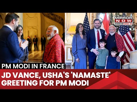 JD Vance, Usha Vance Greets PM Modi  With 'Namaste', Invites PM On Their Son Vivek's Birthday