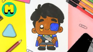 Cómo dibujar a Elio kawaii 🚀 | Tutorial de dibujo fácil y adorable