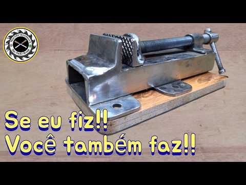 Como fazer morsa para Furadeira de Bancada, gastando pouco dinheiro!! DIY