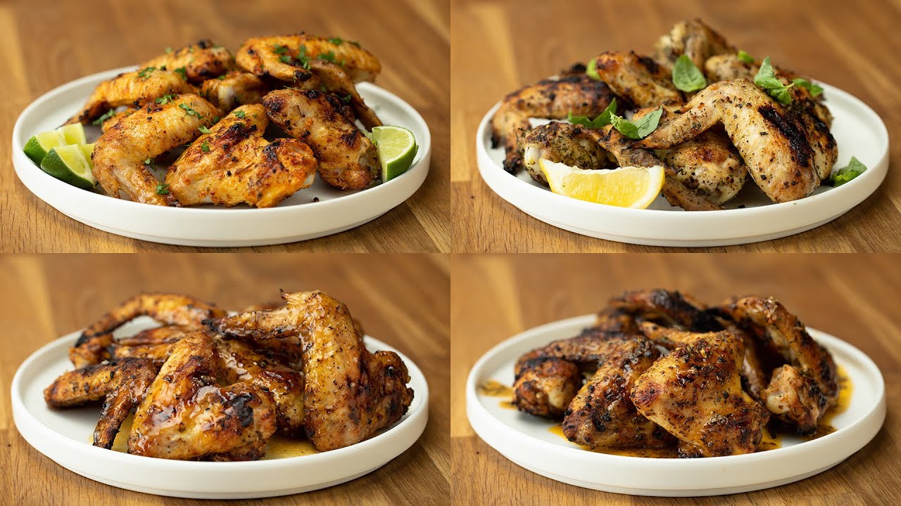 Grilled Wings 4 Ways Using Spices