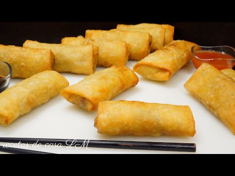 ROLLITOS DE PRIMAVERA CON MASA CASERA RECETA FÁCIL Y CON TODOS LOS TRUCOS