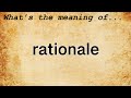 Understanding Rationale