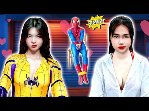 How I Rescue SPIDER-GIRL Escape From CRAZY GIRL in Love? ❣️(Romantic Love Story Spiderman POV)