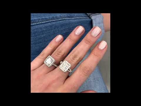 3 ct Radiant Halo Ring Comparison