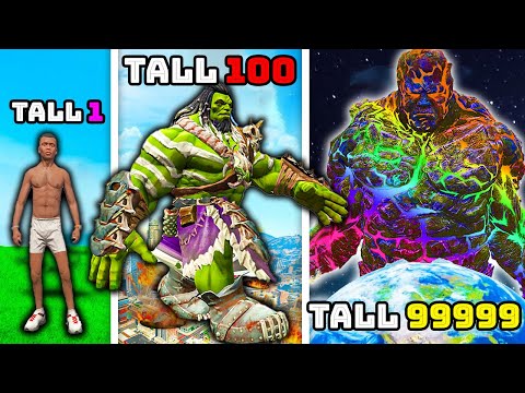 FRANKLIN From Shortest To TALLEST HULK In GTA 5!