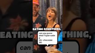 Can you guess what Taylor is eating #taylorswift #quiz #traviskelce #quiztime #quizchallenge
