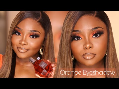 Orange Eyeshadow Makeup Tutorial | I matched My Makeup To My Fragrance | Ariel Black