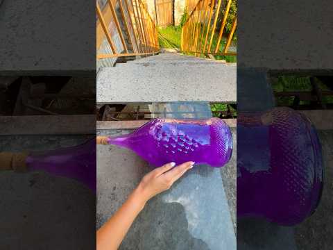 🔥 Crushing Breaking Glass BottlesCrunchy ⚠️  #asmr #satisfying #bottle