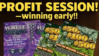 We won early—PROFIT SESSION playing Ohio lottery scratch offs!