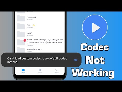 Can't Load Custom Codec In Mx Player | Can't Load Custom Codec. Use Default Codec Instead. Mx Player