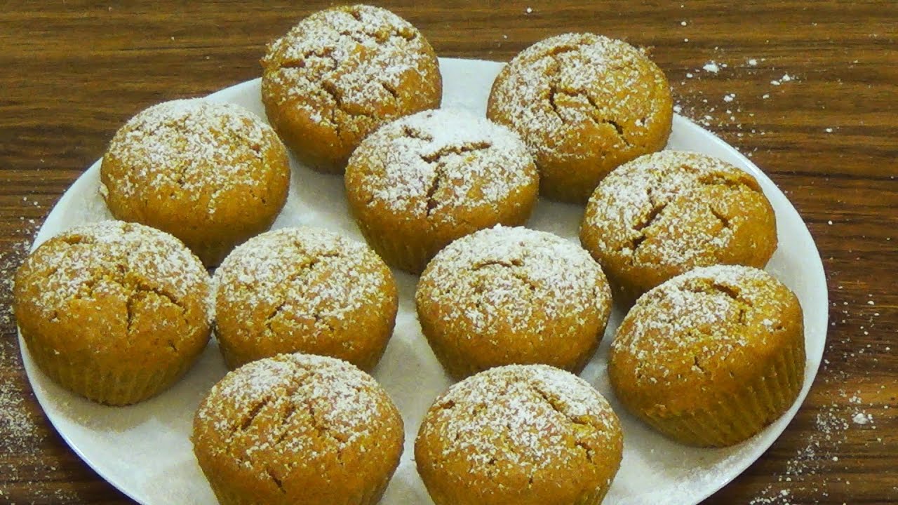 Кексы из тыквы и апельсина.