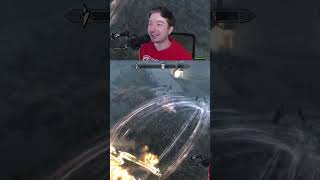 Chat launching me during a Skyrim dragon fight 😳 🐉 #skyrim #crowdcontrol #gaymer #streamer #gaming