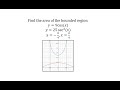 Calculating the Area of a Region Enclosed by Curves