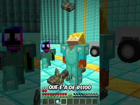 AJUDEI O MENINO POBRE A FICAR RICO NO MINECRAFT #shorts
