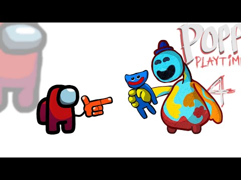 Mini Crewmate Kills Poppy Playtime Chapter 4 Characters | Among Us