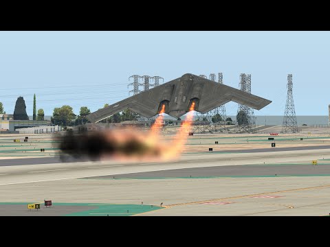 Breathtaking B2 Bomber Take Off With Fire Engine |XP11