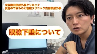 眼瞼下垂について　年齢とともに眼が開けにくくなってきますが、その原因について説明します。　東京皮膚のデキモノと粉瘤クリニック　ふるばやし形成外科　東京新宿院　大阪梅田形成外科クリニック