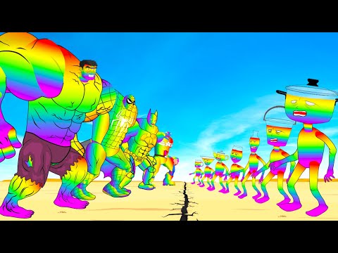 Rescue RAINBOW BATMAN & SPIDERMAN, HULK, CAP Vs MONSTER RADIATION: Returning From The Dead SECRET!