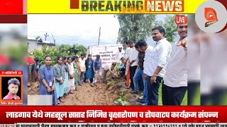 लाडगाव येथे महसूल सप्ताह निमित्त वृक्षारोपण व रोपवाटप कार्यक्रम संपन्न
