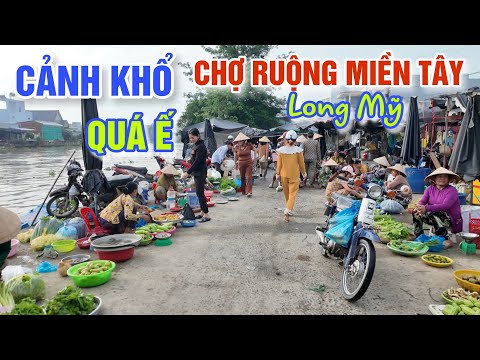 CẢNH KHỔ MƯU SINH TRÊN SÔNG NƯỚC - QUÁ Ế CHỢ LONG MỸ BÀ CON CHỈ BIẾT NGẬM NGÙI