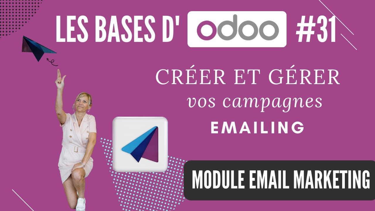 Les BASES d'Odoo V16 #31 : le module EMAIL MARKETING | 01.10.2023

Envie de découvrir les étapes de la gestion de vos campagnes e-mailing ? Comment envoyer vos newsletters/emails aux ...
