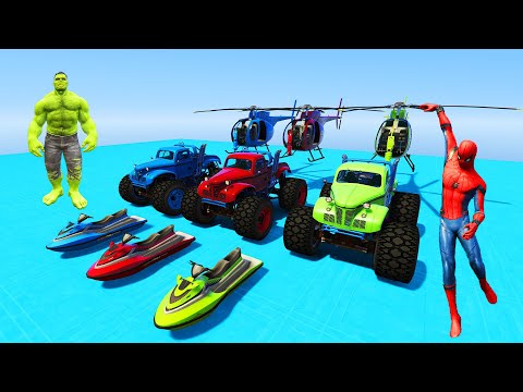 GTA 5 Superheroes Epic Race (Stunts, Challenges) ep.4