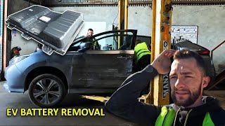 CRASHED ELECTRIC VEHICLE BATTERY REMOVAL