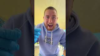Tongue Piercing Prank 😱👅🤪 #shorts #khamitovy #martaandrustam