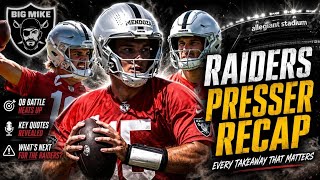 #Raiders Press Conference Thoughts and Reactions