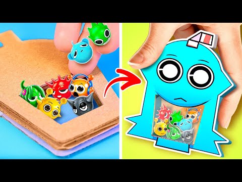 SPRUNKI AQUA Cardboard Fidget! *Stress-Relieving DIY For Raddy*