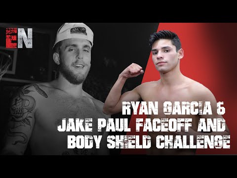 Ryan Garcia  Jake Paul Faceoff And Do The Body Shield Challenge HUGE PUNCHES ESNEWS BOXING