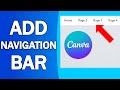 Creating a Navigation Bar in Canva