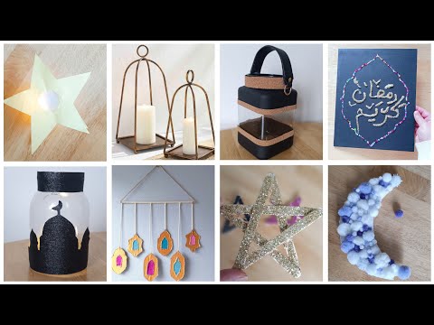 افكار ✨لزينة رمضان 2025 🌙بطريقة بسيطة باشياء متوفرة عندك #diy #deco #craft #ideas رمضان#ramadan