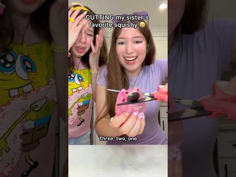 I CUT OPEN My Sister’s FAVORITE SQUISHY! 😳😱✂️ *funny prank*