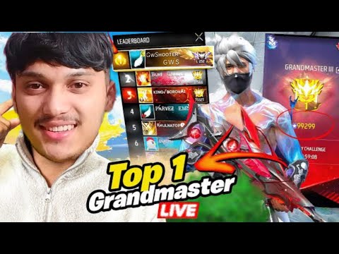 🔴[Live] Dominating Top 1 Grandmaster V Badge Lobby🗿😤Serious Grandmaster Pushing😡-Garena Free Fire !!