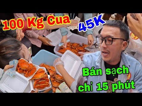 Náo Loạn Hàng Trăm Người Bao Vây Hotboy Bán Cua Hấp 45K Bán Sạch Chỉ 15 Phút