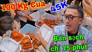 Náo Loạn Hàng Trăm Người Bao Vây Hotboy Bán Cua Hấp 45K Bán Sạch Chỉ 15 Phút