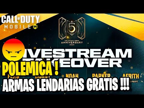 POLEMICA DAS ARMAS LENDARIAS GRATIS NO EVENTO DE LIVE DO CALL OF DUTY MOBILE