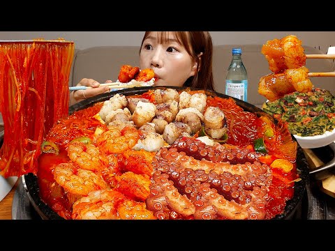 🍖통통한 낙지,대창,새우로 만든 낙곱새 먹방🥘 직접만든 칼칼한 낙곱새와 볶음밥😋한식 SPICY KOREANFOOD MUKBANG ASMR EATINGSHOW REALSOUND 요리